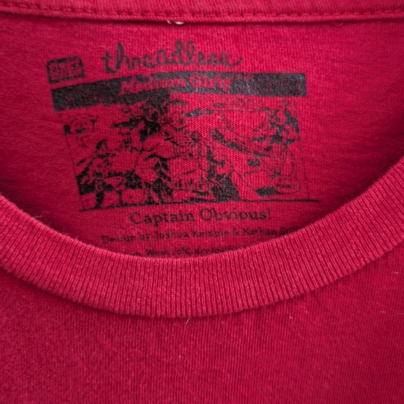 Captain Obvious T-shirt by Threadless - Medium (Juniors) - Picture 2 of 7